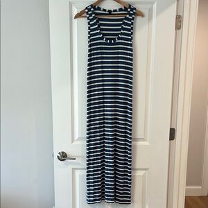 J. Crew Blue and White Striped Dress